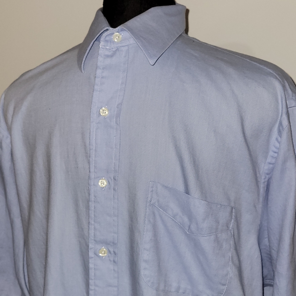 Brooks Brothers Mens Blue Size 16 34 / 35 Button Down Dress Shirt Long Sleeve